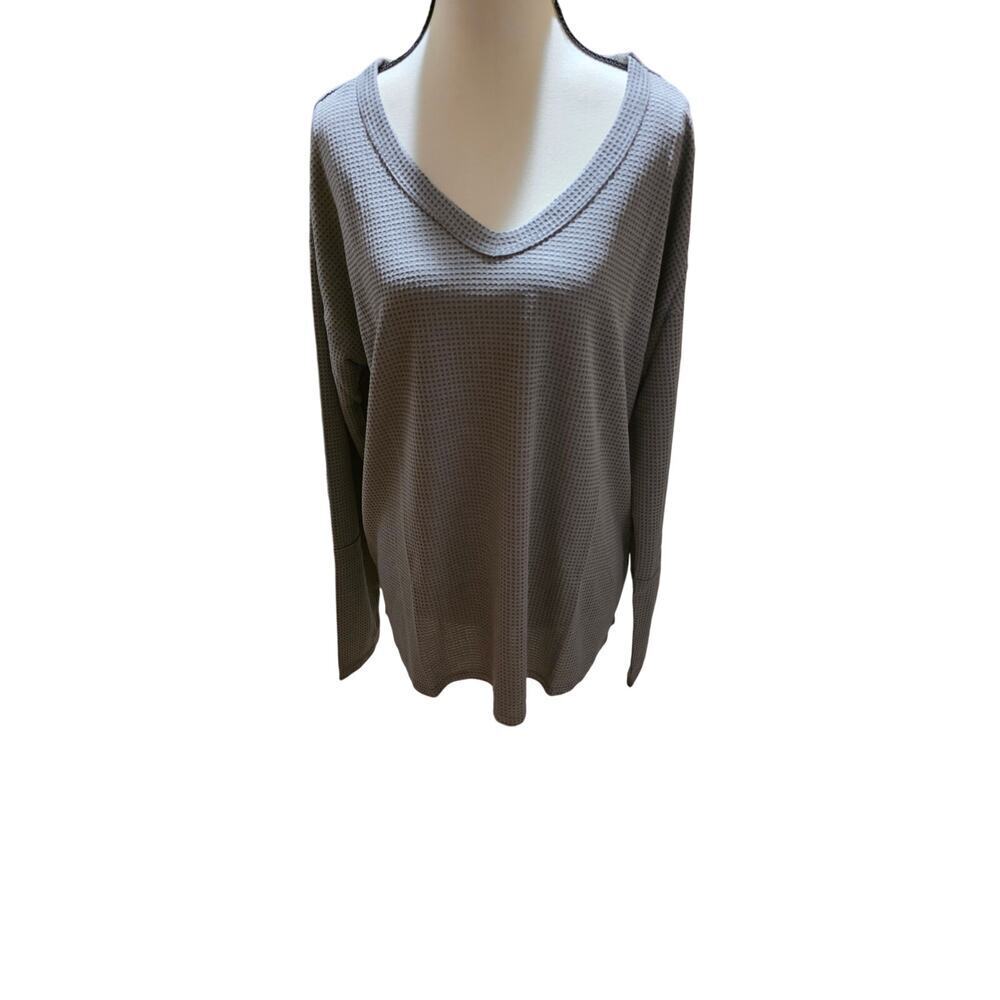 Andree by Unit Oversized Gray V-Neck Tunic – Soft Knit – M